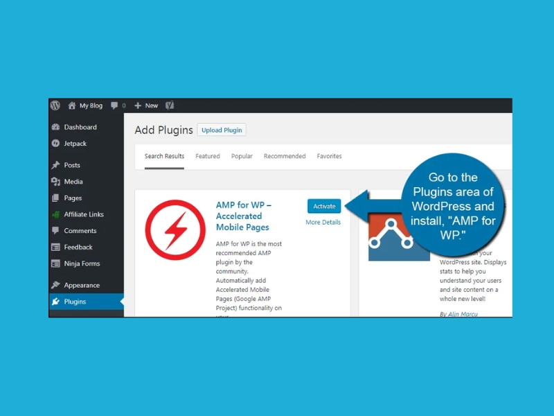 Các bước đơn giản để cài đặt plugin AMP miễn phí cho WordPress.