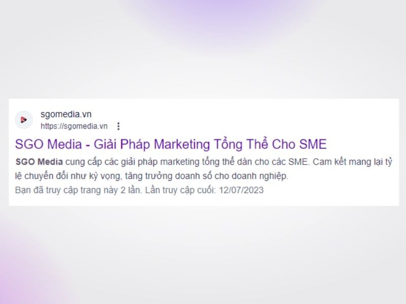 Meta Description của SGO Media.