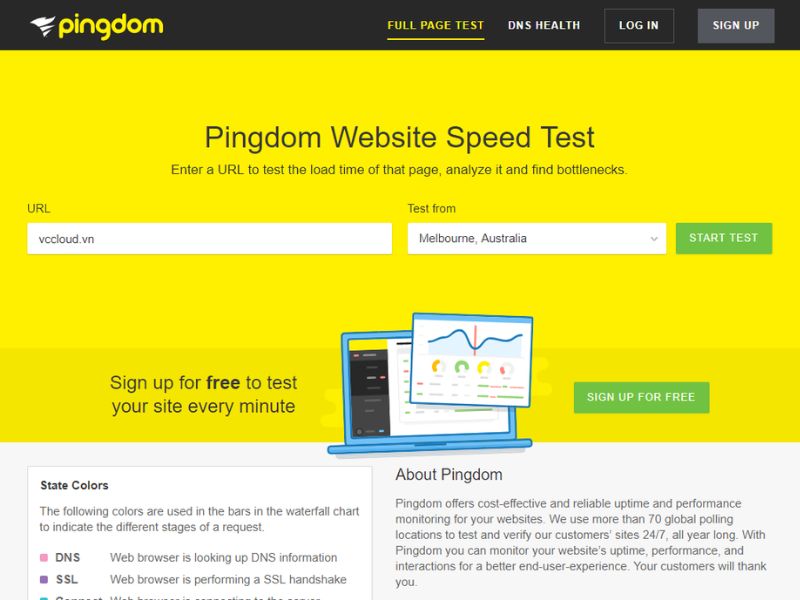 Công cụ Pingdom