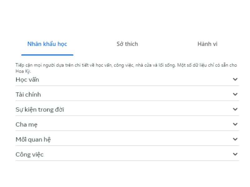 Những cài đặt nâng cao của Audience Insights là gì?