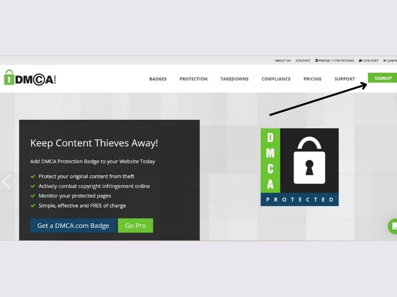 Bạn cần đăng ký tài khoản DMCA 