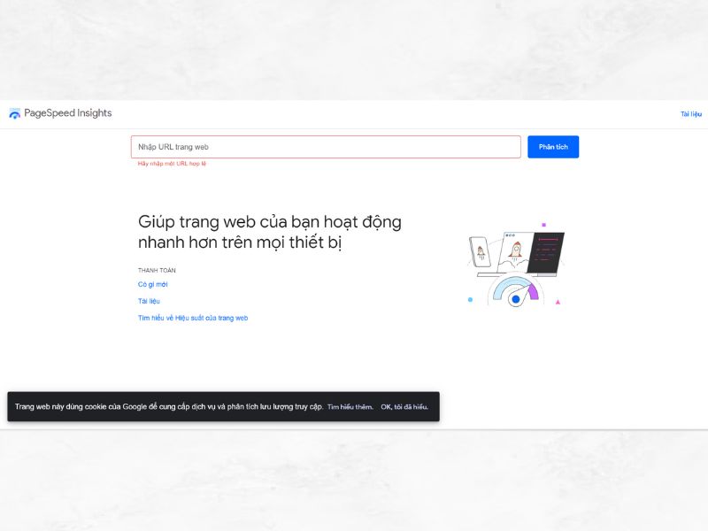 Công cụ kiểm tra Google Pagespeed Insights