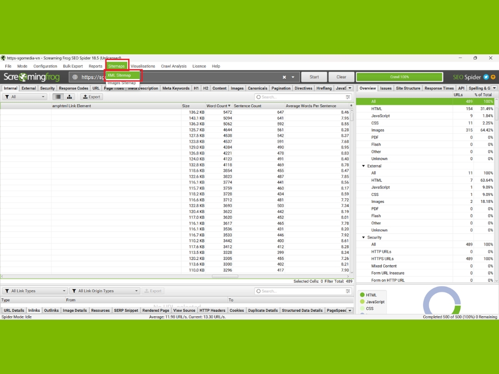 Các tính năng đặc biệt trong Screaming Frog là gì? Tạo sơ đồ trang web XML Sitemaps