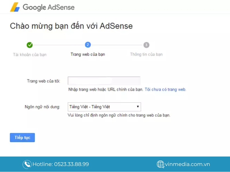 Đăng ký tài khoản Adsense rất dễ dàng